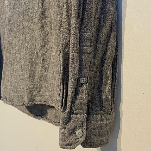 Band collar grey shirt - Picture 3 of 5